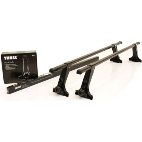 Barras THULE de canaletas para autos TOYOTA Tercel 1983 a 1990 negro