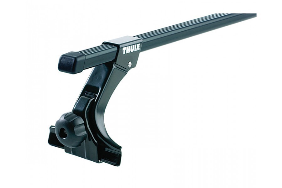 Barras THULE de canaletas para autos TOYOTA Starlet 1990 a 1995 negro