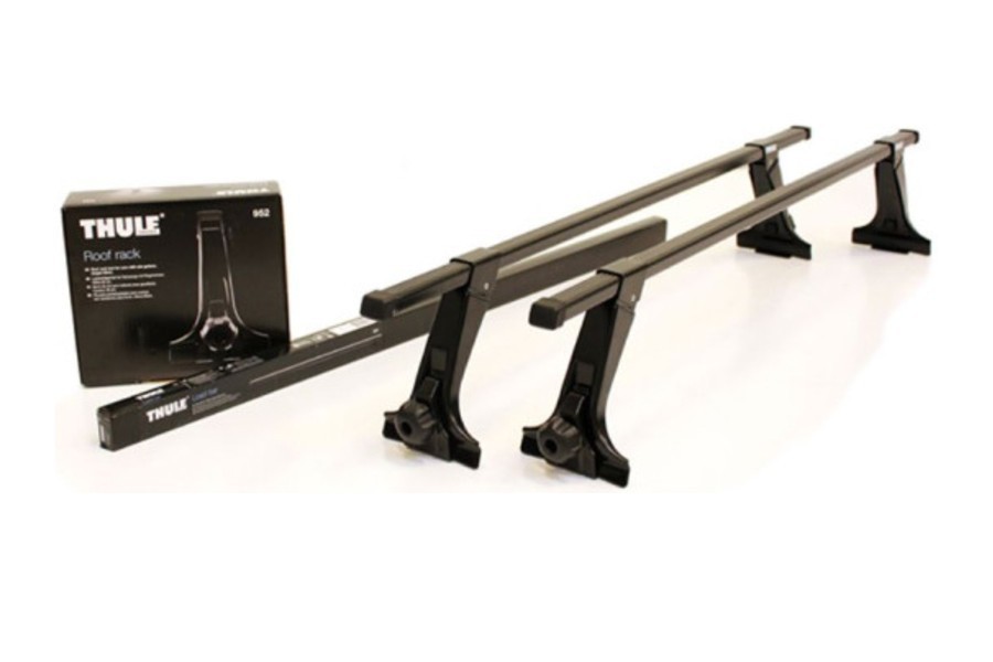 Barras THULE de canaletas para autos MERCEDES BENZ 200-300 (W123) 1978 a 1985 negro