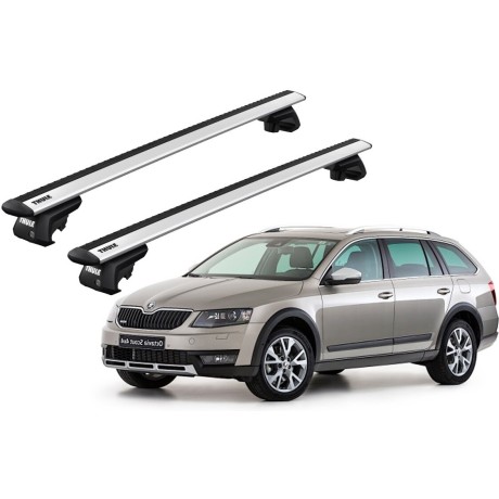 Barras THULE EVO WingBar para autos SKODA Octavia Scout 2014 a 2020