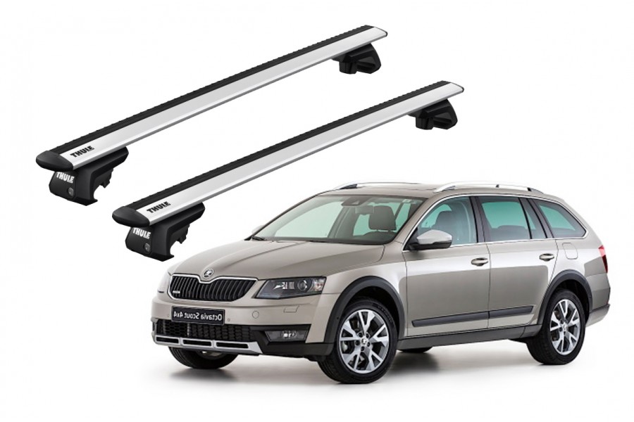 Barras THULE EVO WingBar para autos SKODA Octavia Scout 2014 a 2020