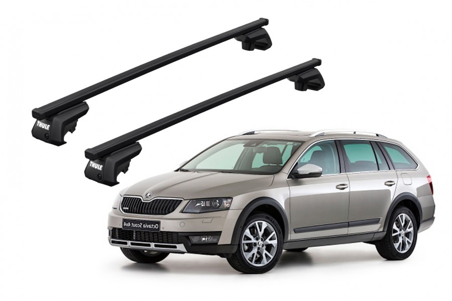 Barras THULE EVO SquareBar para autos SKODA Octavia Scout 2014 a 2020