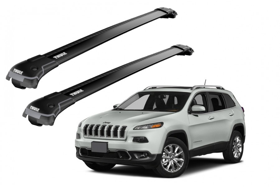 Barras THULE EDGE para autos JEEP Cherokee Renegade 2005 a 2013 negro