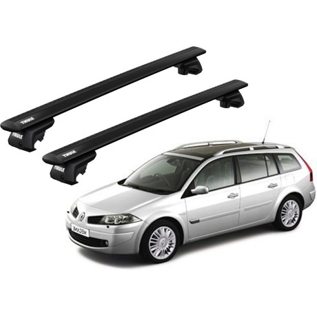 Barras THULE EVO WingBar para autos RENAULT Megane Grand Tour desde 2006 negro