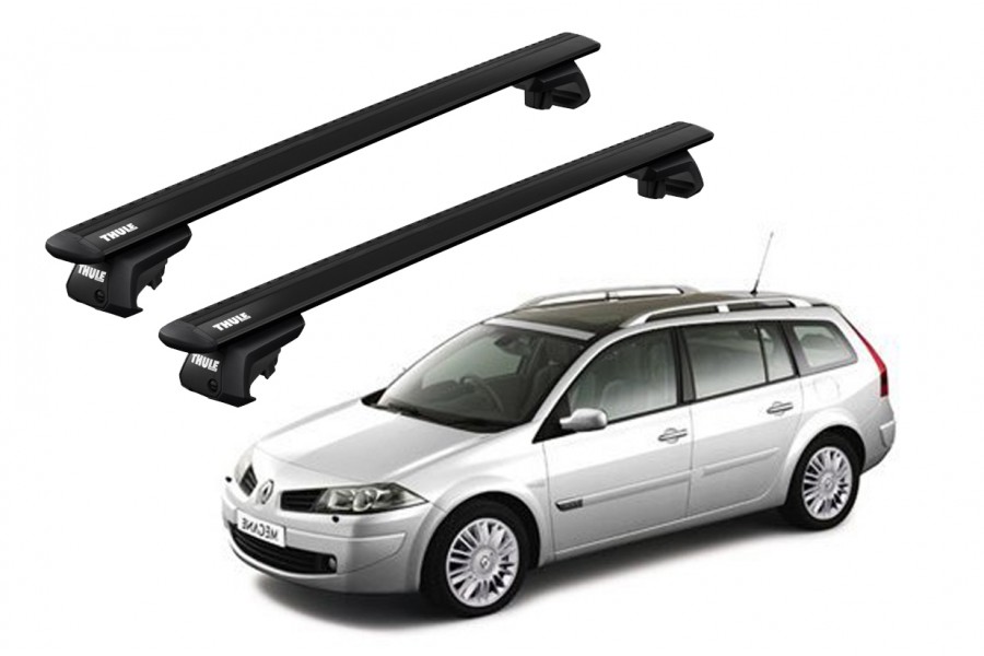 Barras THULE EVO WingBar para autos RENAULT Megane Grand Tour desde 2006 negro
