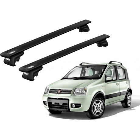 Barras THULE EVO WingBar para autos FIAT Panda 4X4 2004 a 2011 negro