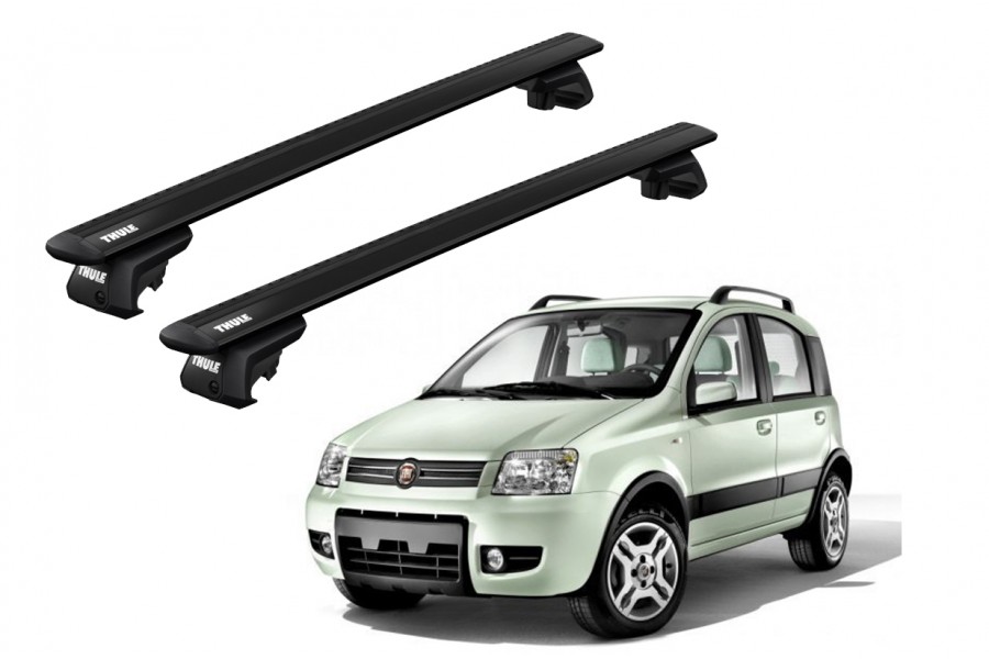 Barras THULE EVO WingBar para autos FIAT Panda 4X4 2004 a 2011 negro