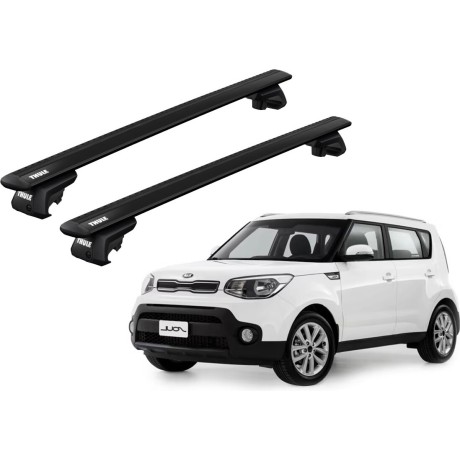 Barras THULE EVO WingBar para autos KIA Soul 2008 a 2013 negro