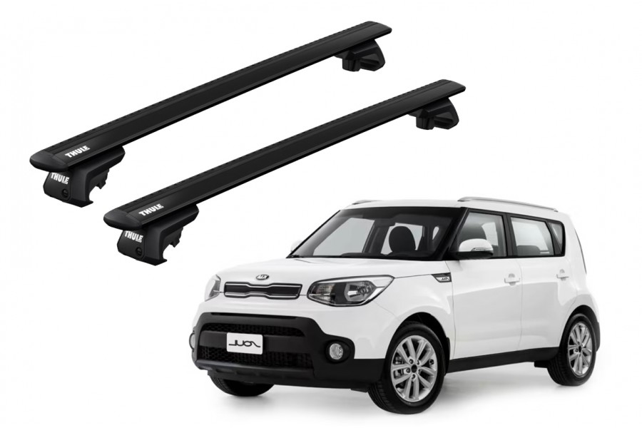 Barras THULE EVO WingBar para autos KIA Soul 2008 a 2013 negro