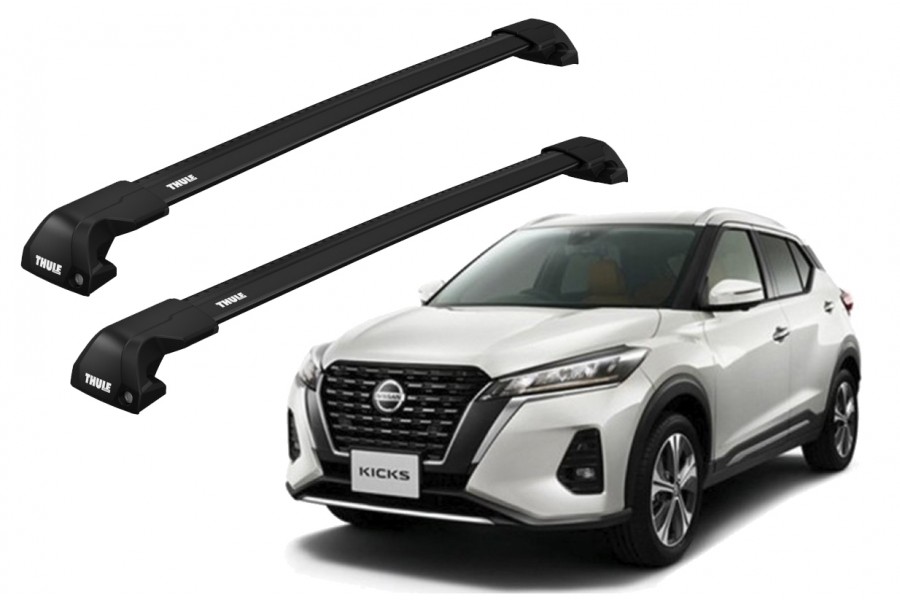 Barras THULE EDGE Flush para autos NISSAN Kicks desde 2016 negro