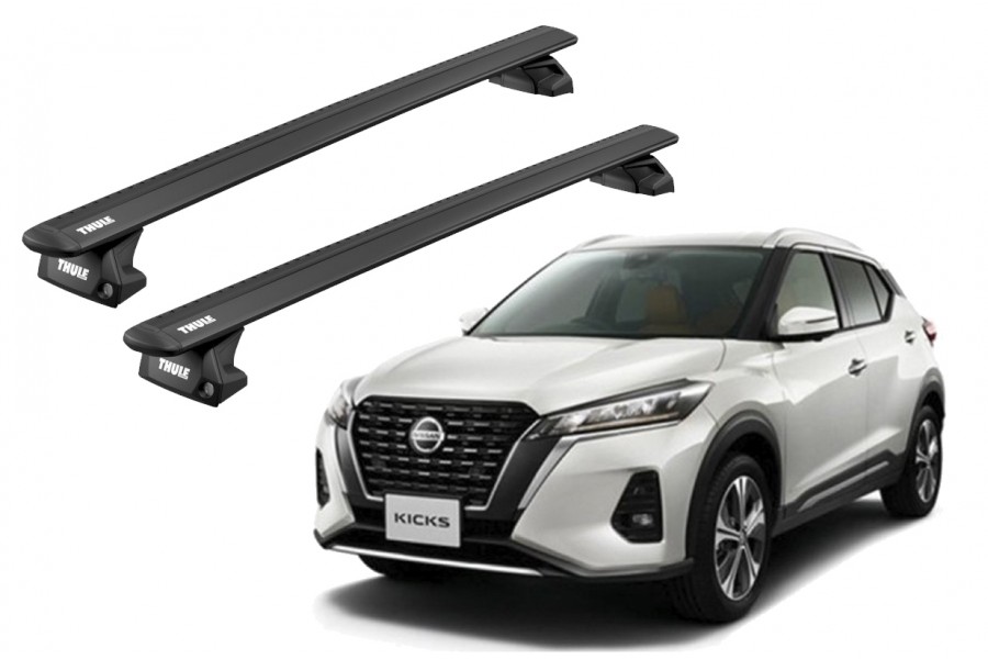 Barras THULE EVO WingBar para autos NISSAN Kicks desde 2016 negro