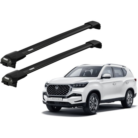 Barras THULE EDGE Flush para autos SSANGYONG Rexton desde 2018 negro