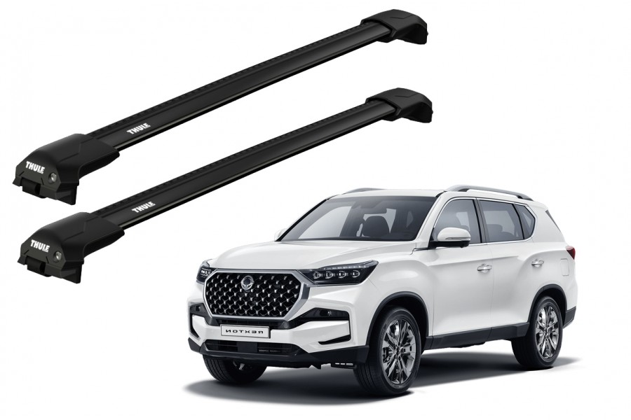 Barras THULE EDGE Flush para autos SSANGYONG Rexton desde 2018 negro
