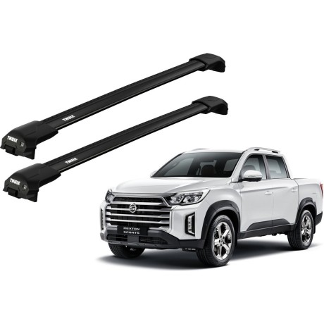 Barras THULE EDGE Flush para camioneta SSANGYONG Rexton Sports desde 2018 negro