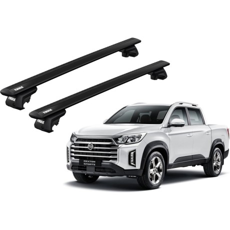 Barras THULE EVO WingBar para camioneta SSANGYONG Rexton Sports desde 2018 negro