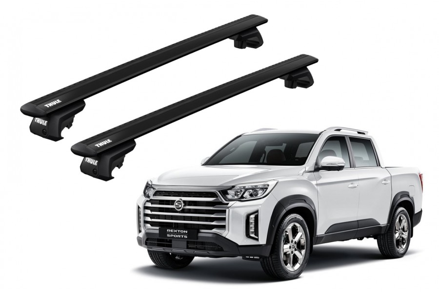 Barras THULE EVO WingBar para camioneta SSANGYONG Rexton Sports desde 2018 negro