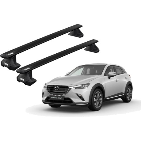 Barras THULE EVO WingBar para autos MAZDA CX-3 desde 2015 - 2022 negro