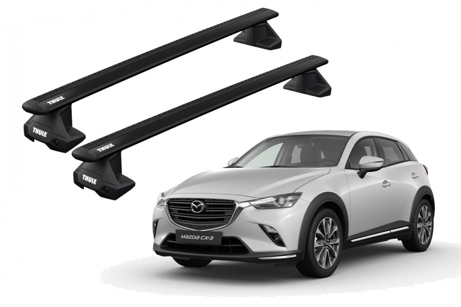 Barras THULE EVO WingBar para autos MAZDA CX-3 desde 2015 - 2022 negro