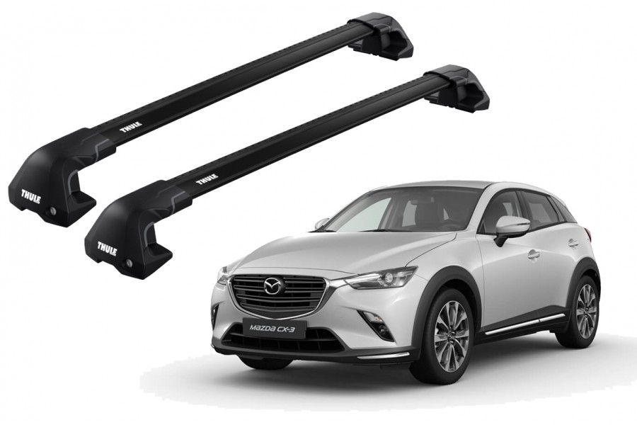 Barras THULE EDGE Flush para autos MAZDA CX-3 desde 2015 al 2022 negro