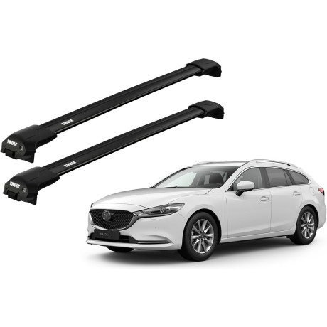 Barras THULE EDGE Flush para autos MAZDA 6 desde 2013 - 2019 negro