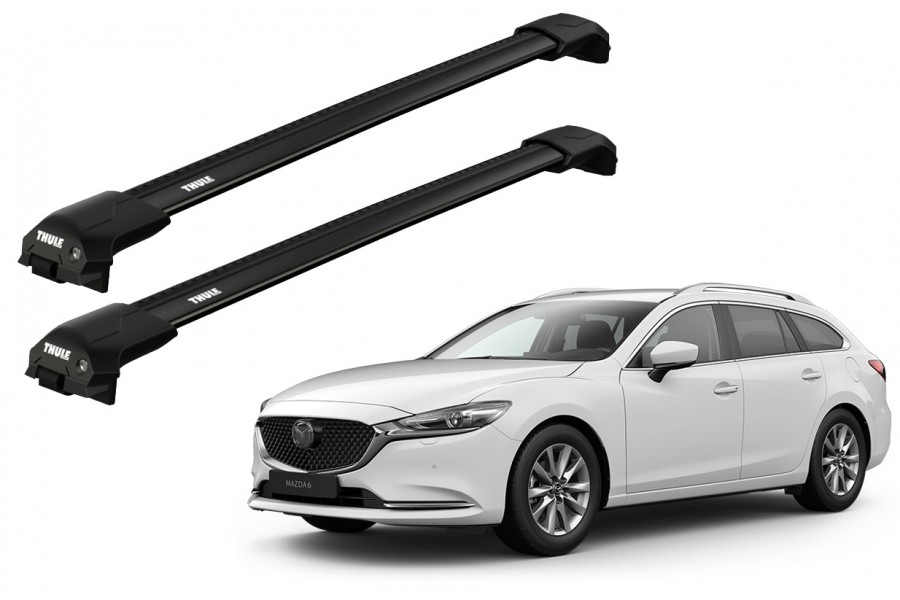 Barras THULE EDGE Flush para autos MAZDA 6 desde 2013 - 2019 negro
