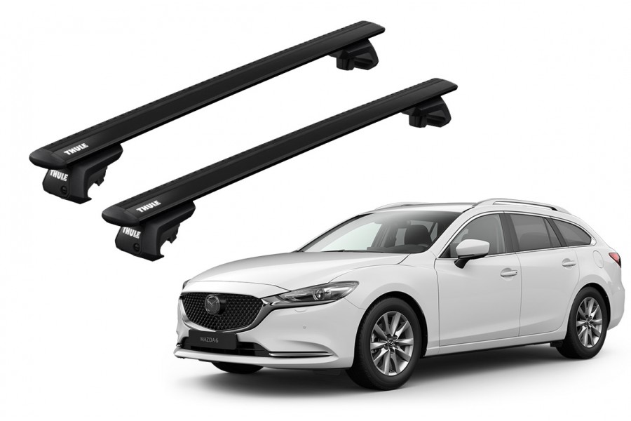Barras THULE EVO WingBar para autos MAZDA 6 desde 2013 - 2019 negro