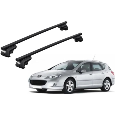 Barras THULE EVO SquareBar para autos PEUGEOT 407 SW 2004 a 2010