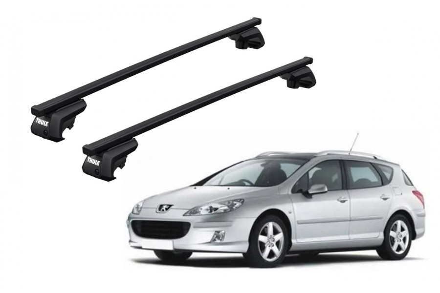 Barras THULE EVO SquareBar para autos PEUGEOT 407 SW 2004 a 2010