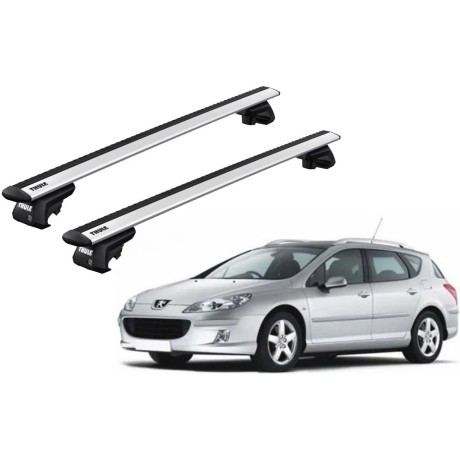Barras THULE EVO WingBar para autos PEUGEOT 407 SW 2004 a 2010