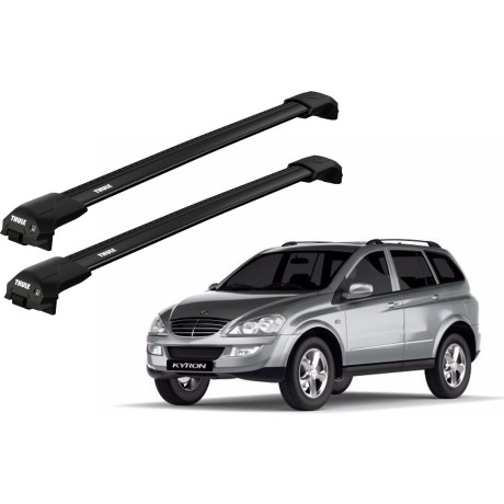 Barras THULE EDGE Flush para autos SSANGYONG Kyron desde 2005 negro