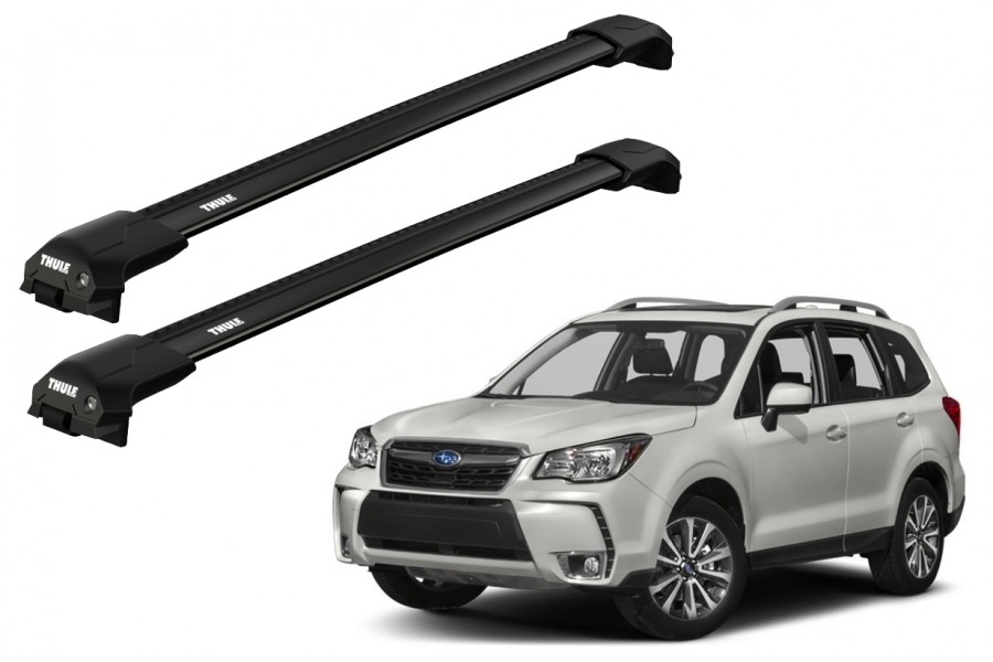 Barras THULE EDGE Flush para autos SUBARU Forester desde 2019-2024 negro