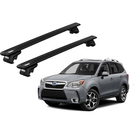 Barras THULE EVO WingBar para autos SUBARU Forester 2013 a 2018 negro