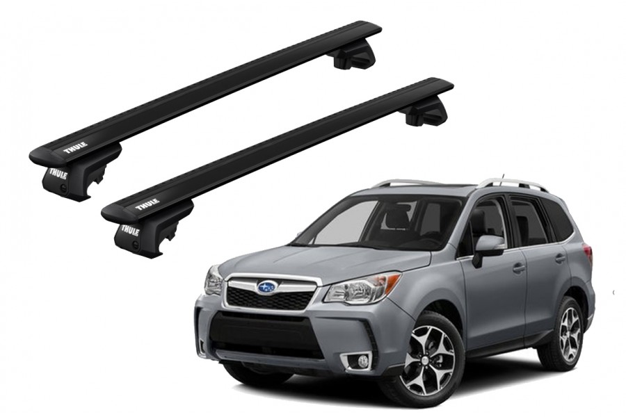 Barras THULE EVO WingBar para autos SUBARU Forester 2013 a 2018 negro