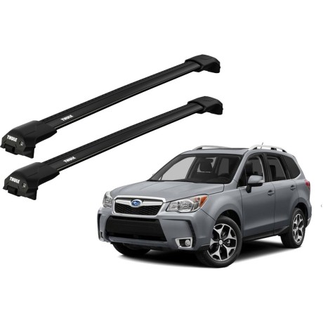 Barras THULE EDGE Flush para autos SUBARU Forester 2013 a 2018 negro