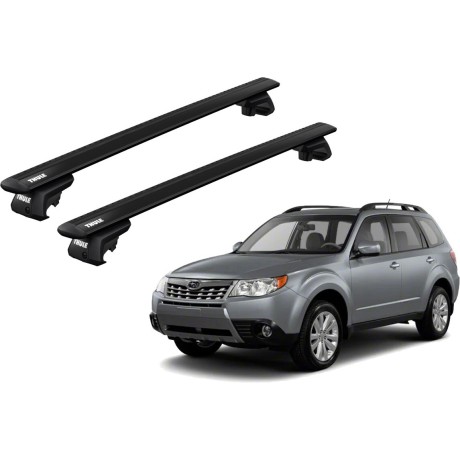 Barras THULE EVO WingBar para autos SUBARU Forester 2008 a 2012 negro