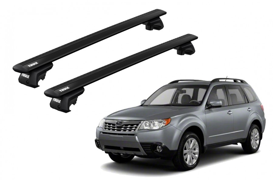 Barras THULE EVO WingBar para autos SUBARU Forester 2008 a 2012 negro