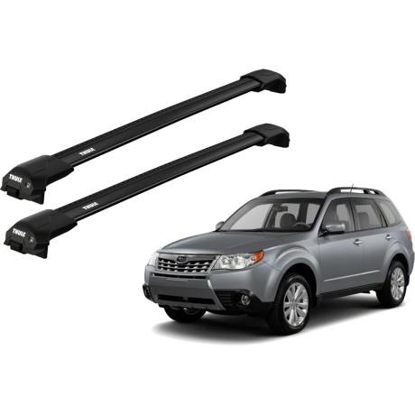 Barras THULE EDGE Flush para autos SUBARU Forester 2008 a 2012 negro