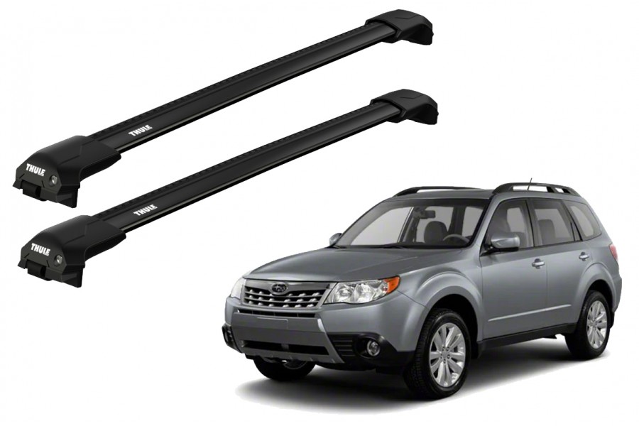 Barras THULE EDGE Flush para autos SUBARU Forester 2008 a 2012 negro