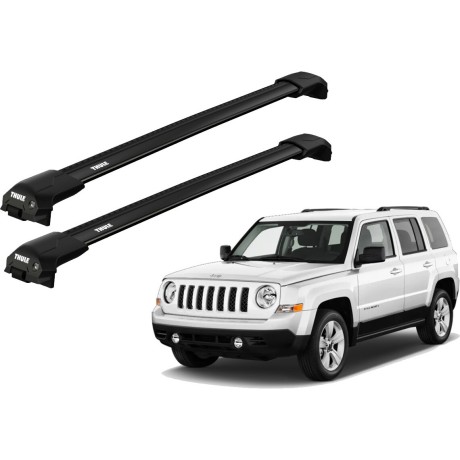 Barras THULE EDGE Flush para autos JEEP Patriot 2006 a 2017 negro