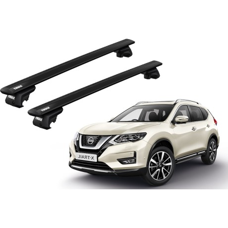 Barras THULE EVO WingBar para autos NISSAN X-Trail desde 2014 a 2021 negro