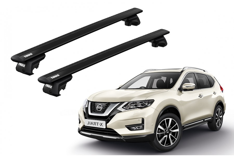 Barras THULE EVO WingBar para autos NISSAN X-Trail desde 2014 a 2021 negro