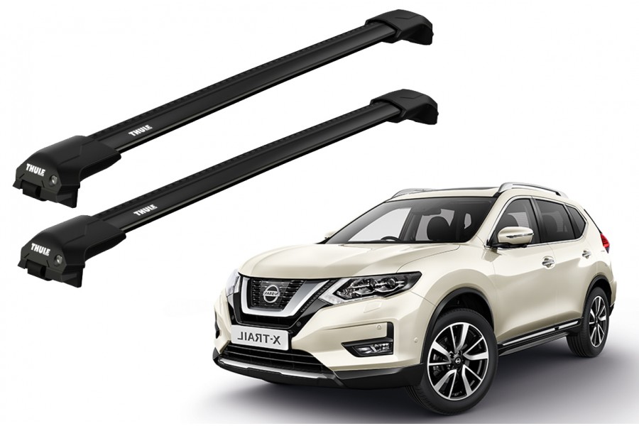 Barras THULE EDGE Flush para autos NISSAN X-Trail desde 2014 a 2021 negro