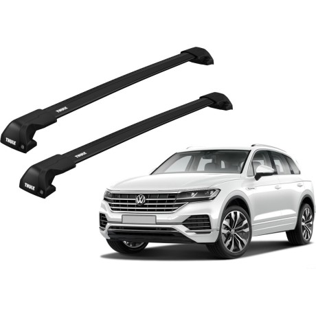 Barras THULE EDGE Flush para autos VOLKSWAGEN Touareg desde 2019-2021 negro