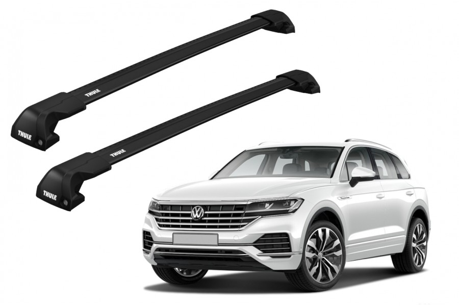 Barras THULE EDGE Flush para autos VOLKSWAGEN Touareg desde 2019-2021 negro
