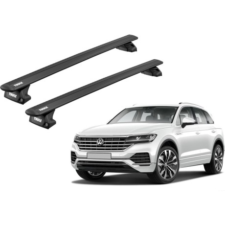 Barras THULE EVO WingBar para autos VOLKSWAGEN Touareg desde 2019-2021 negro