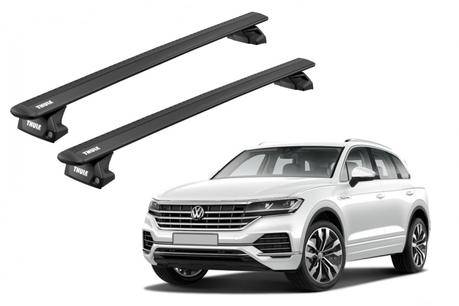 Barras THULE EVO WingBar para autos VOLKSWAGEN Touareg desde 2019-2021 negro