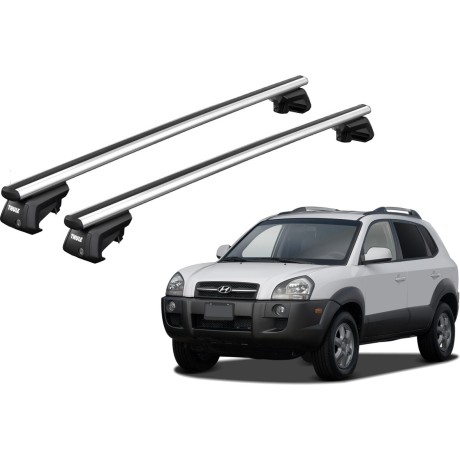 Barras THULE SmartRack XT AluBar para autos HYUNDAI Tucson 2004 a 2009