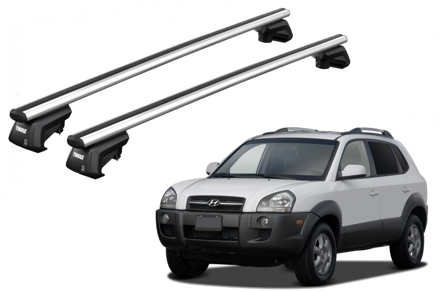 Barras THULE SmartRack XT AluBar para autos HYUNDAI Tucson 2004 a 2009