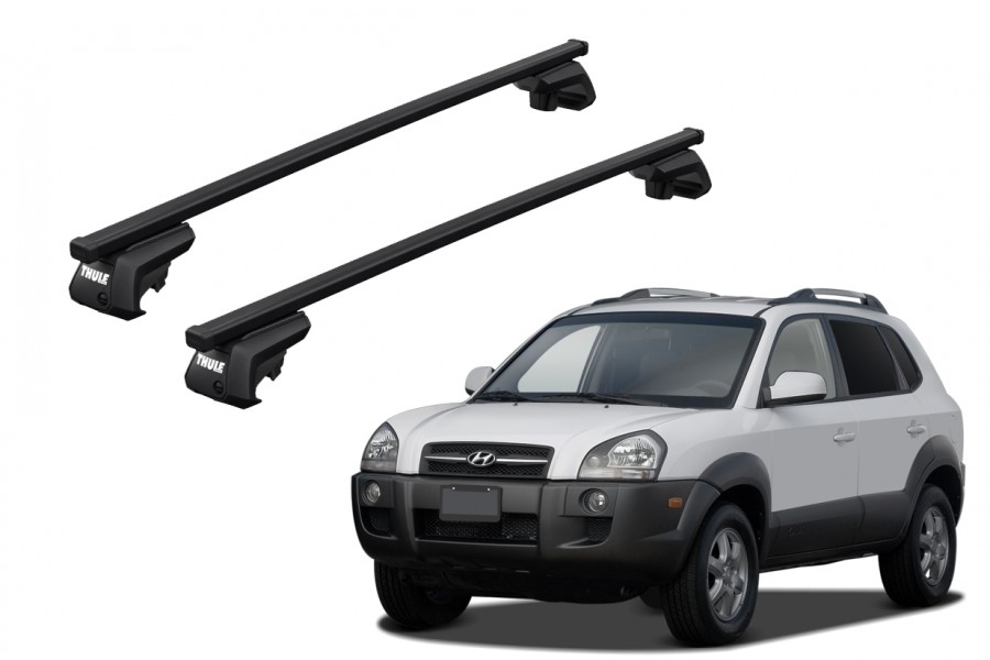 Barras THULE EVO SquareBar para autos HYUNDAI Tucson 2004 a 2009