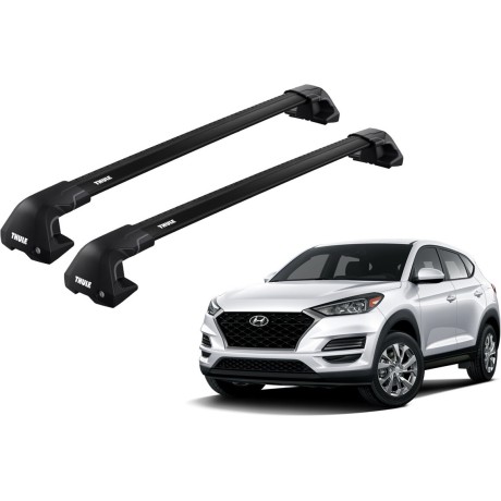 Barras THULE EDGE Flush para autos HYUNDAI Tucson desde 2015 - 2021 negro